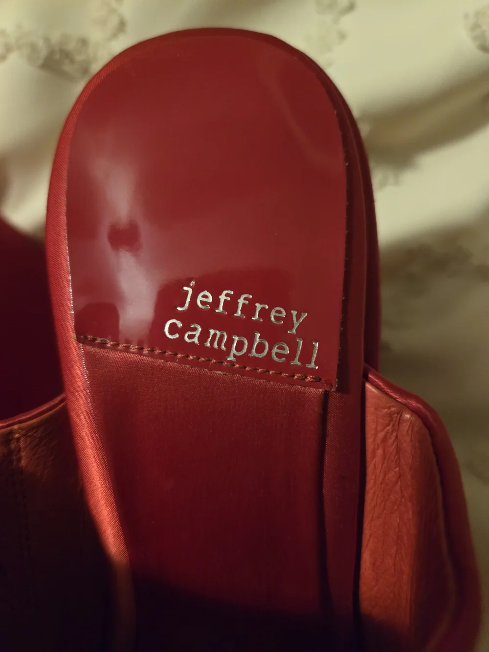 Jeffrey Campbell Sexy Red Satin Platform Mule Heels